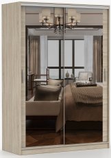 Garderobni ormar s kliznim vratima Tokyo M - 150 cm - sonoma hrast