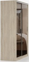 IDŽCZAK meble - Garderobni ormar s kliznim vratima Tokyo M - 150 cm - sonoma hrast