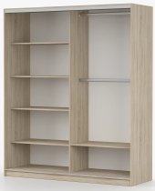 IDŽCZAK meble - Garderobni ormar s kliznim vratima Tokyo M - 180 cm - sonoma hrast
