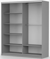 IDŽCZAK meble - Garderobni ormar s kliznim vratima Tokyo M - 180 cm - siva