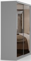 IDŽCZAK meble - Garderobni ormar s kliznim vratima Tokyo M - 180 cm - siva