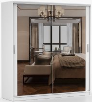 IDŽCZAK meble - Garderobni ormar s kliznim vratima Tokyo M - 203 cm - bijela