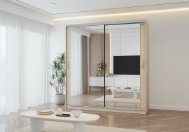 Garderobni ormar s kliznim vratima Tokyo M - 203 cm - hrast sonoma
