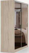 IDŽCZAK meble - Garderobni ormar s kliznim vratima Tokyo M - 203 cm - hrast sonoma