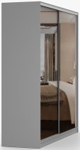 IDŽCZAK meble - Garderobni ormar s kliznim vratima Tokyo M - 203 cm - siva