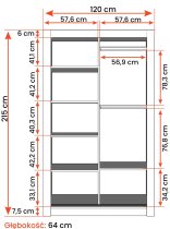 IDŽCZAK meble - Garderobni ormar s kliznim vratima Milan - 120 cm - crna