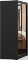 IDŽCZAK meble - Garderobni ormar s kliznim vratima Milan - 120 cm - crna