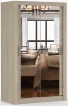 IDŽCZAK meble - Garderobni ormar s kliznim vratima Milan - 120 cm - sonoma hrast