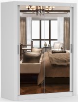 IDŽCZAK meble - Garderobni ormar s kliznim vratima Milan - 150 cm - bijela