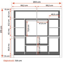 IDŽCZAK meble - Garderobni ormar s kliznim vratima Milan - 203 cm - bijela