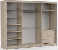 IDŽCZAK meble - Garderobni ormar s kliznim vratima Milan - 250 cm - hrast sonoma