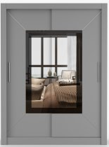 IDŽCZAK meble - Garderobni ormar s kliznim vratima Venice - 150 cm - siva