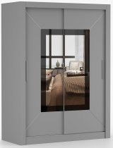 IDŽCZAK meble - Garderobni ormar s kliznim vratima Venice - 150 cm - siva