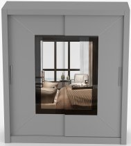 IDŽCZAK meble - Garderobni ormar s kliznim vratima Venice - 180 cm - siva