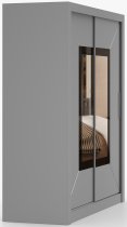 IDŽCZAK meble - Garderobni ormar s kliznim vratima Venice - 180 cm - siva