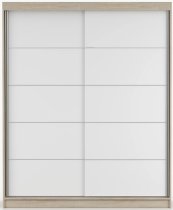 IDŽCZAK meble - Garderobni ormar s kliznim vratima Bono 06 - 160 cm - sonoma hrast/bijela