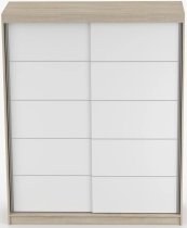 IDŽCZAK meble - Garderobni ormar s kliznim vratima Bono 06 - 160 cm - sonoma hrast/bijela