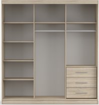 IDŽCZAK meble - Garderobni ormar s kliznim vratima Pola 38 203 - sonoma hrast/bijela