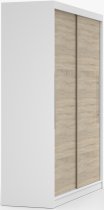 IDŽCZAK meble - Garderobni ormar s kliznim vratima Torino - 203 cm - bijela/sonoma hrast