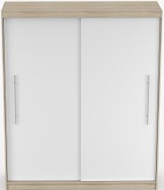 IDŽCZAK meble - Garderobni ormar s kliznim vratima Torino - 203 cm - hrast sonoma/bijela