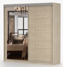 Ormar s kliznim vratima Kingston - 203 cm - hrast sonoma