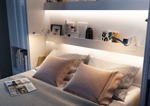Bed Concept - Krevet u ormaru Lenart - Bed Concept 03 - 90x200 cm - bijela visoki sjaj 