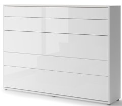 Bed Concept - Krevet u ormaru Lenart - Bed Concept 04 - 140x200 cm - bijela visoki sjaj