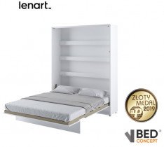Krevet u ormaru BC-12 bijela visoki sjaj - 160x200 cm