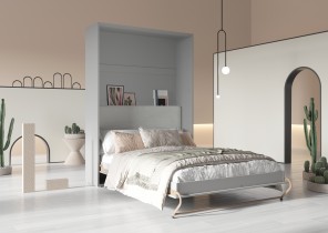 Bed Concept - Krevet u ormaru Lenart - Concept Pro 01 - 140x200 cm - siva