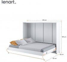 Bed Concept - Krevet u ormaru Lenart - Concept Pro 04 - 140x200 cm - bijela