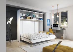 Bed Concept - Krevet u ormaru Lenart - Concept Pro 04 - 140x200 cm - bijela