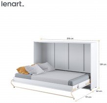Bed Concept - Krevet u ormaru Lenart - Concept Pro 05 - 120x200 cm - bijela