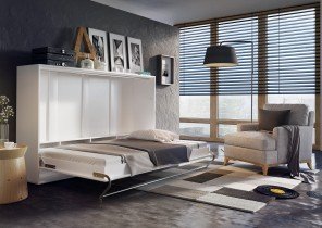 Bed Concept - Krevet u ormaru Lenart - Concept Pro 06 - 90x200 cm - bijela