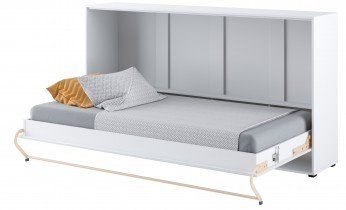 Bed Concept - Krevet u ormaru Lenart - Concept Pro 06 - 90x200 cm - bijela visoki sjaj 