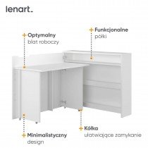 Bed Concept - Sklopivi radni stol CW-01 - bijela