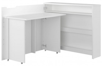 Bed Concept - Sklopivi radni stol CW-01 - visoki bijeli sjaj