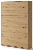 Bed Concept - Krevet u ormaru, uzglavlje, ormari, LED, madrac Lenart - Bed Concept 01 - 140x200 cm - artisan hrast