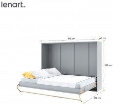 Bed Concept - Krevet u ormaru Lenart - Concept Pro 04 - 140x200 cm - siva