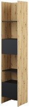 Poličar BC-23 - artisan hrast/crna