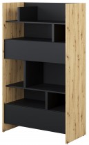 Bed Concept - Poličar BC-27 - artisan hrast/crna
