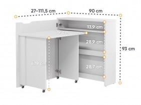 Bed Concept - Sklopivi radni stol CW-02 - bijela