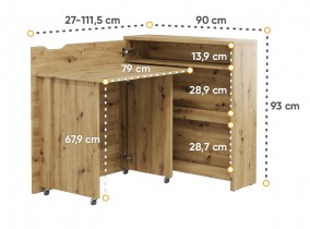 Bed Concept - Sklopivi radni stol CW-02 - hrast artisan