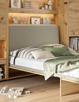 Bed Concept - Tapecirano uzglavlje BC-31 za krevet u ormaru BC-03 - graphite