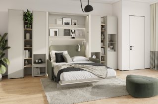 Bed Concept - Krevet u ormaru Lenart - Bed Concept 02 - 120x200 cm - kašmir