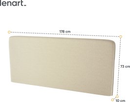 Bed Concept - Komplet krevet u ormaru, bež uzglavlje, bež trosjed, ormari, LED, madrac Bed Concept 13 - 180x200 cm - bijela