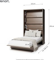 Bed Concept - Krevet u ormaru Bed Concept BC-02 - 120x200 cm - hrast dunin