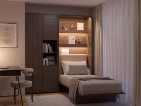 Bed Concept - Krevet u ormaru Bed Concept BC-03 - 90x200 cm - hrast dunin