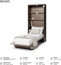 Bed Concept - Krevet u ormaru Bed Concept BC-03 - 90x200 cm - hrast dunin