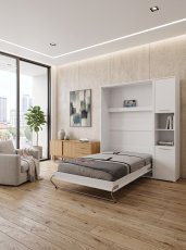Komplet kreveta u ormaru Concept Pro CP-02 - 120x200 cm - bijela + ormar - eksponat