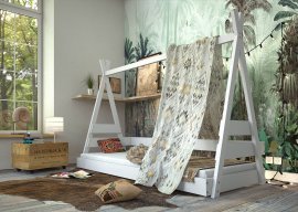 Dolmar - drvo - Dječji krevet Tipi - 80x190 cm - bijela